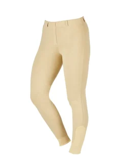 Ladies Knee Patch Pull On Schooling Breeches