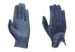 Pull On Glitter Mesh Back Riding Gloves