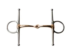 Stainless Steel Copper Mouth Full Cheek Snaffle Bit