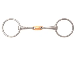 Stainless Steel Copper Oval Link Loose Ring Snaffle Bit