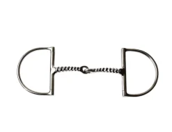 Stainless Steel Corkscrew Dee Ring Snaffle Bit