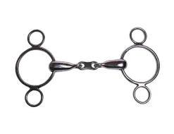 Stainless Steel French Link 2 Ring Dutch Gag Bit